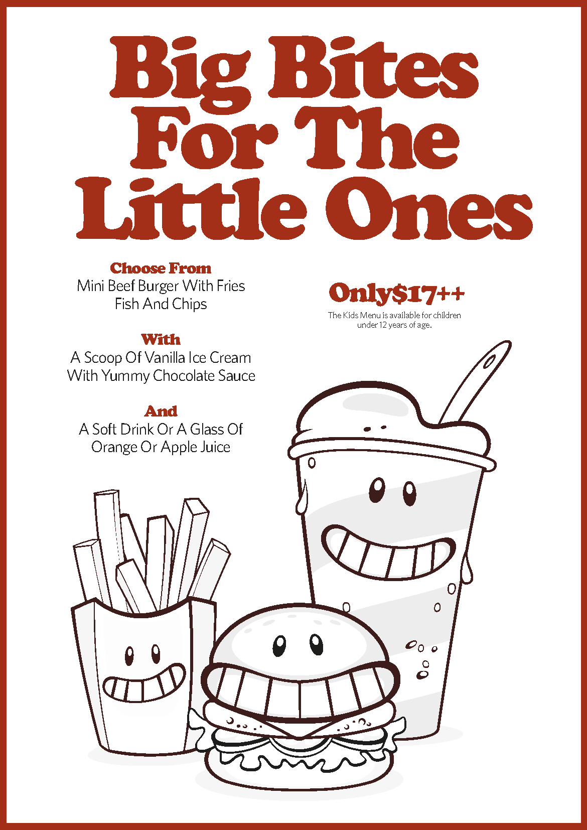 DMB A5 Kids Menu - November 2023